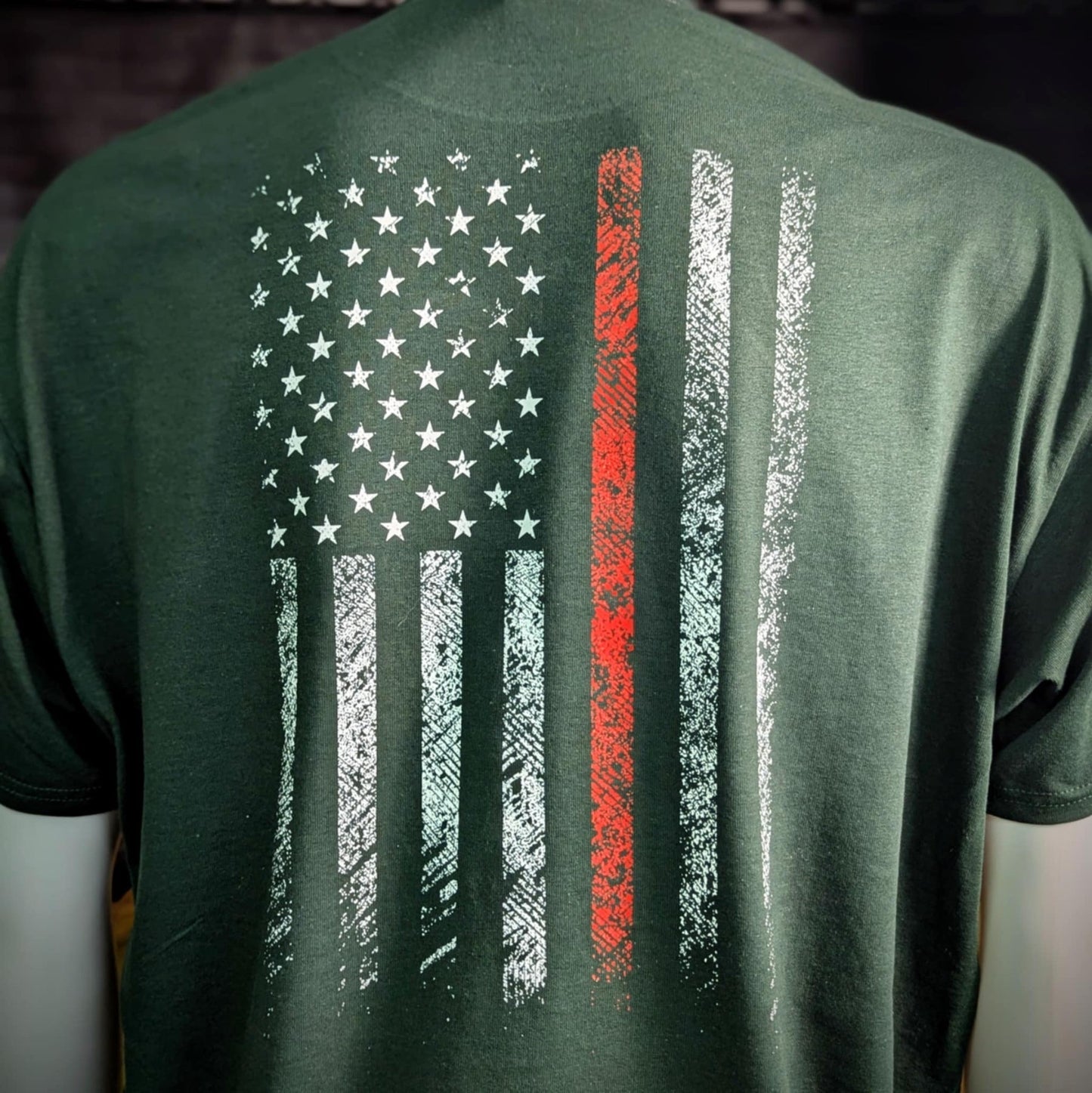 Thin Line, Thick Skin – Firefighter Flag Tee