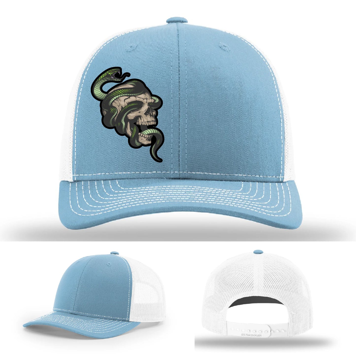 Serpent Skull Leather Patch Hat