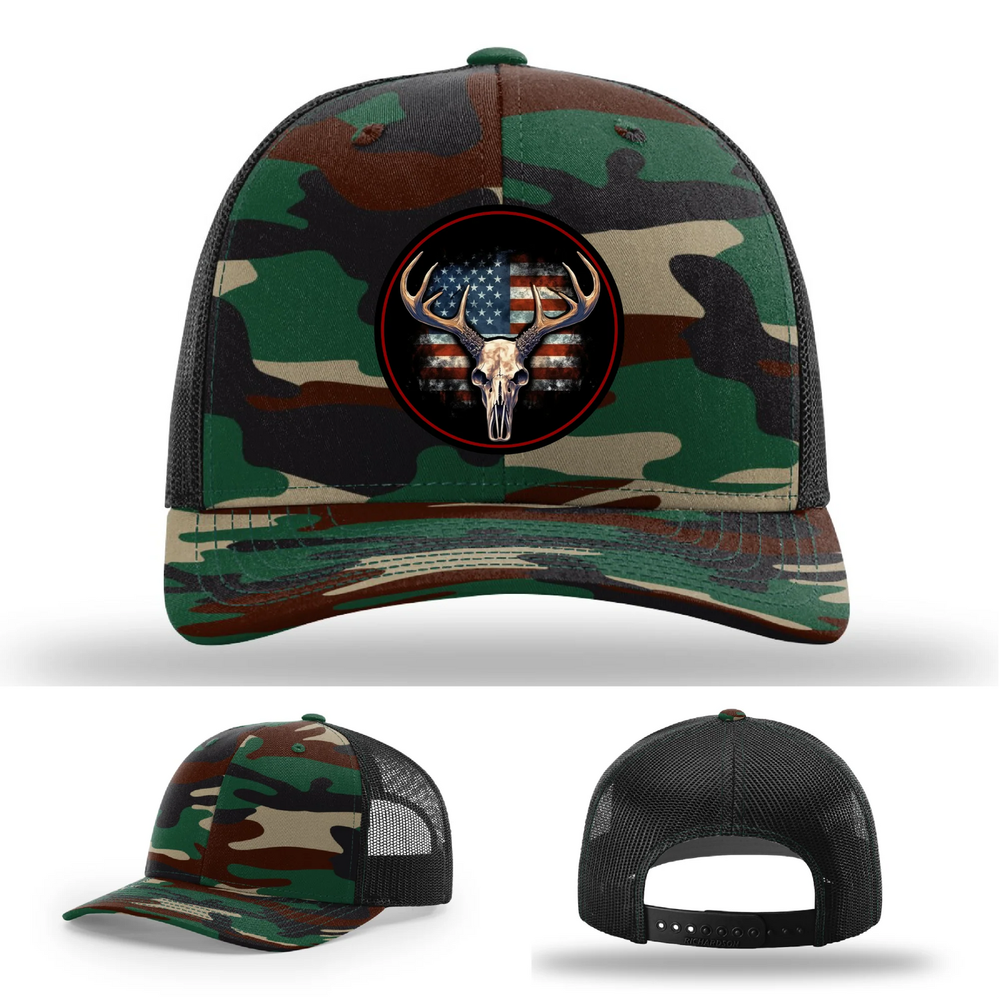 Patriotic Buck – Round Patch