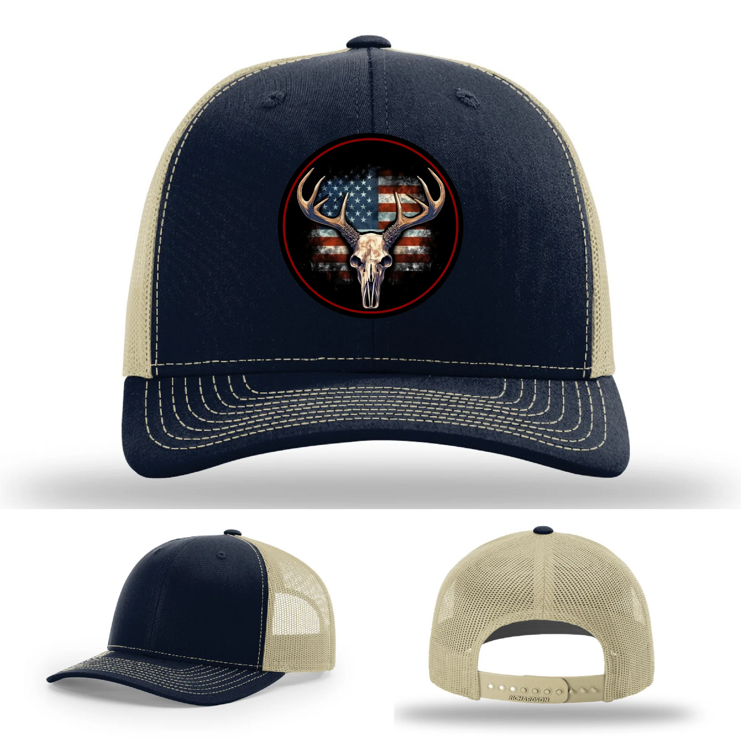 Patriotic Buck – Round Patch