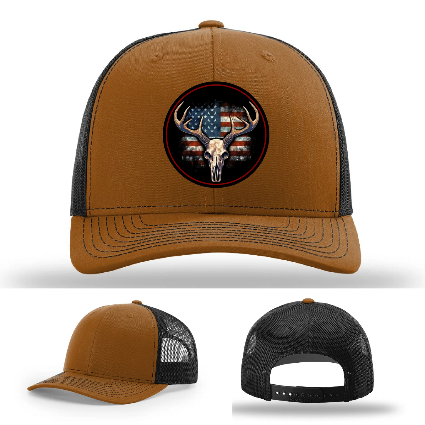 Patriotic Buck – Round Patch