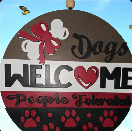 12" Welcome Sign For Dog Lovers