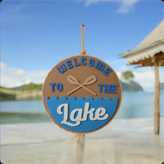12" welcome to the lake Sign
